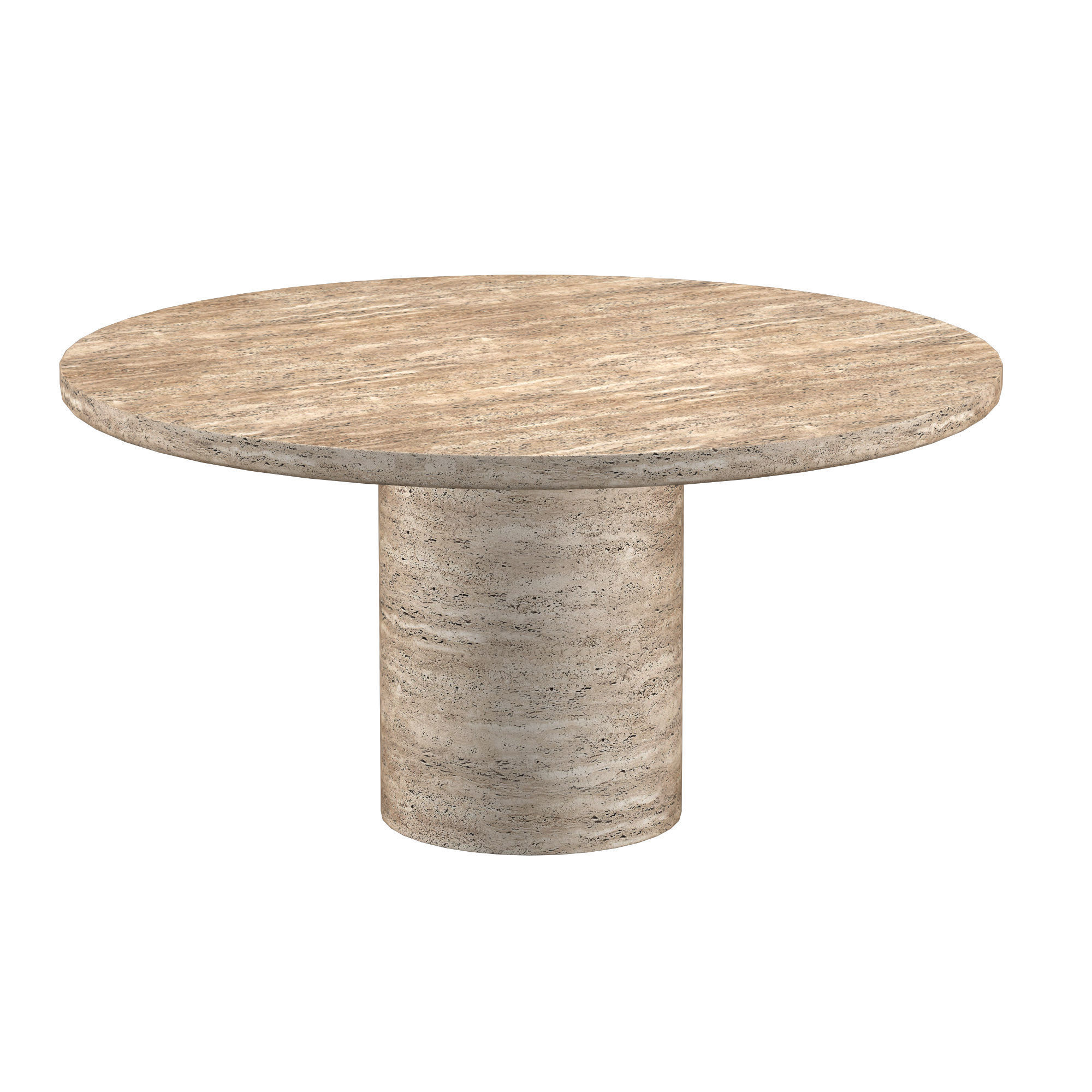 VITOLO CARVED ROUND DINING TABLE 3D model_1