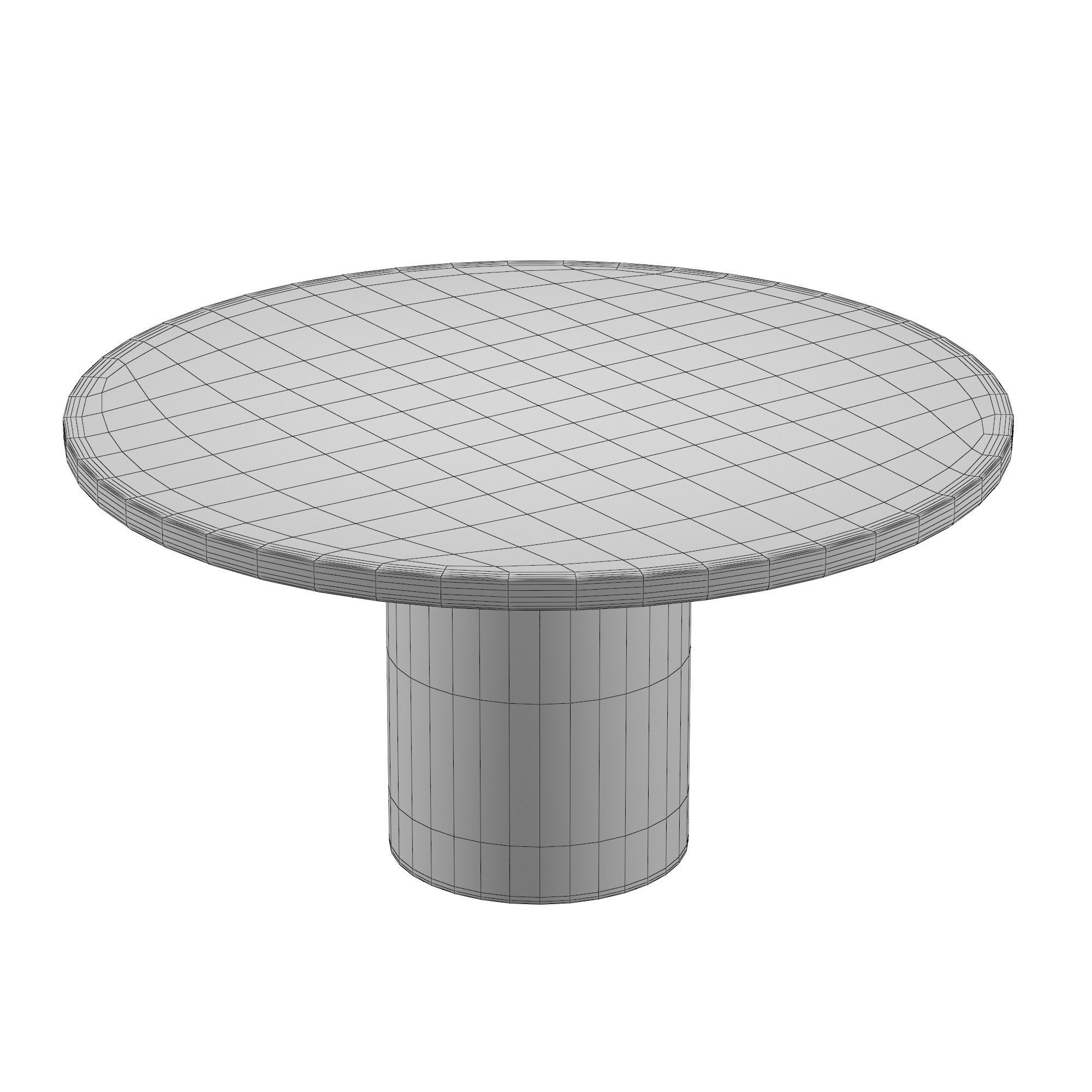 VITOLO CARVED ROUND DINING TABLE 3D model_7