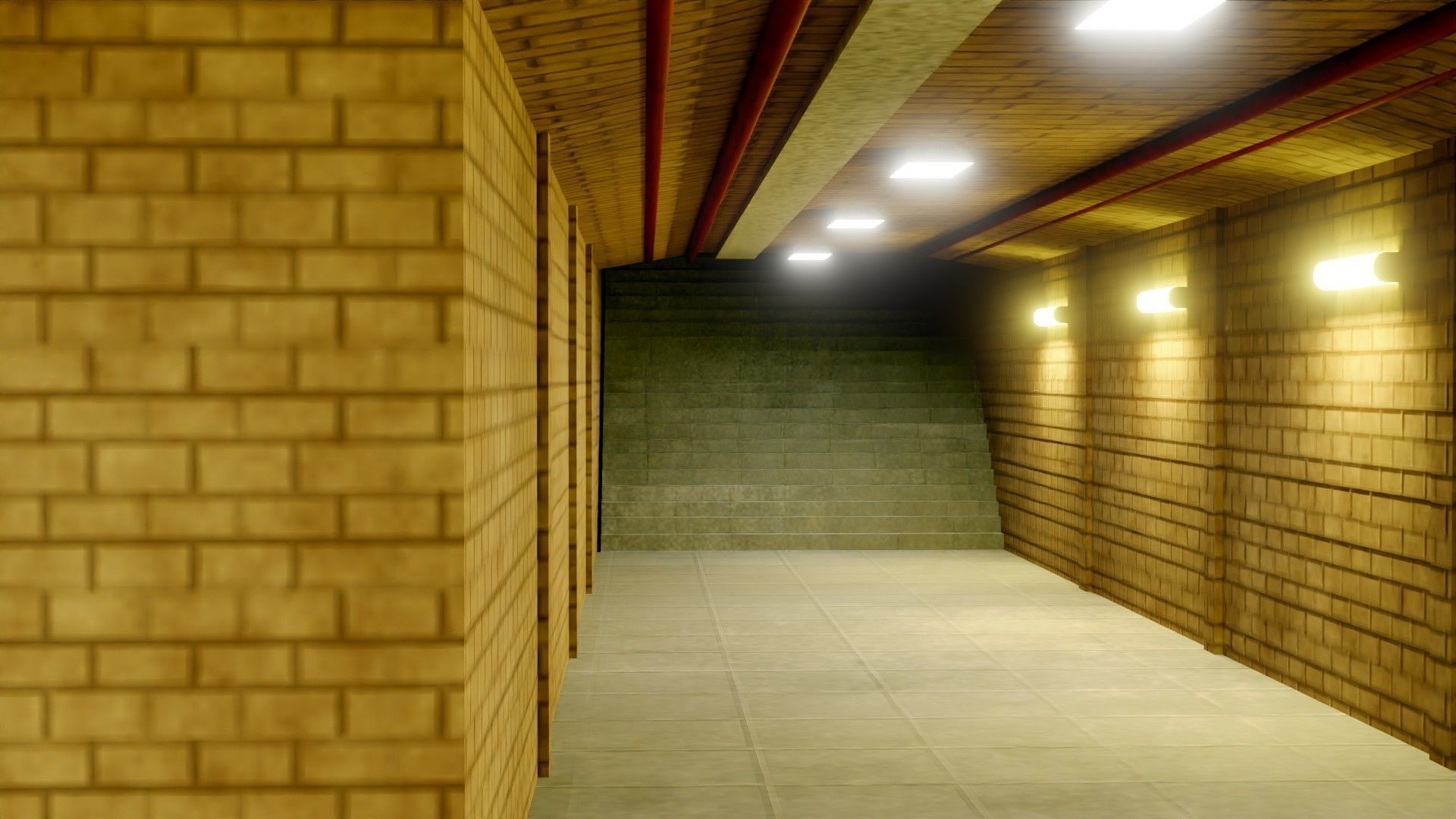 Subway Interior - Game Ready - PBR Low-poly 3D model_4