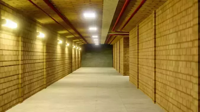 Subway Interior - Game Ready - PBR