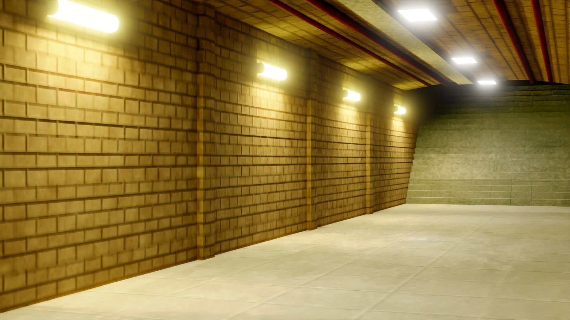 Subway Interior - Game Ready - PBR Low-poly 3D model_3