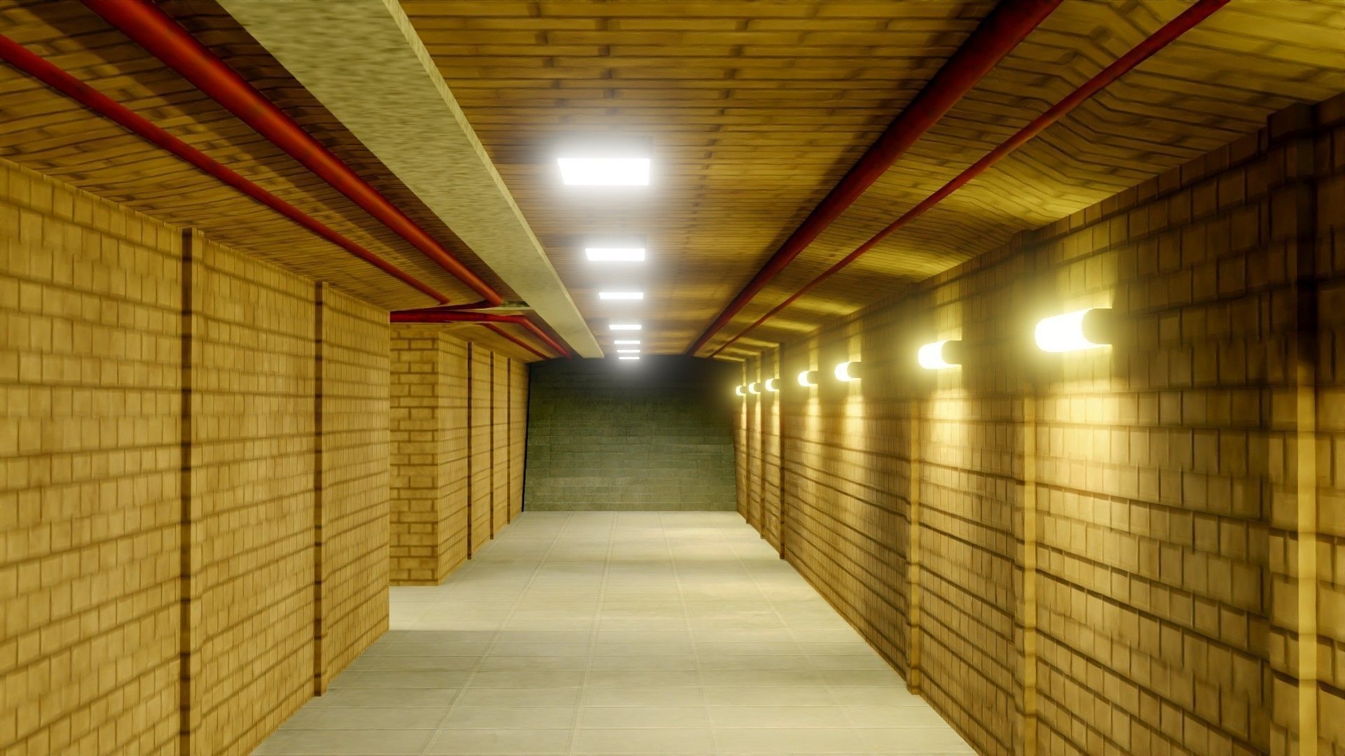 Subway Interior - Game Ready - PBR Low-poly 3D model_5