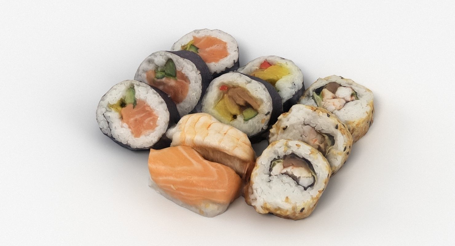 Sushi japanese 3D model_1