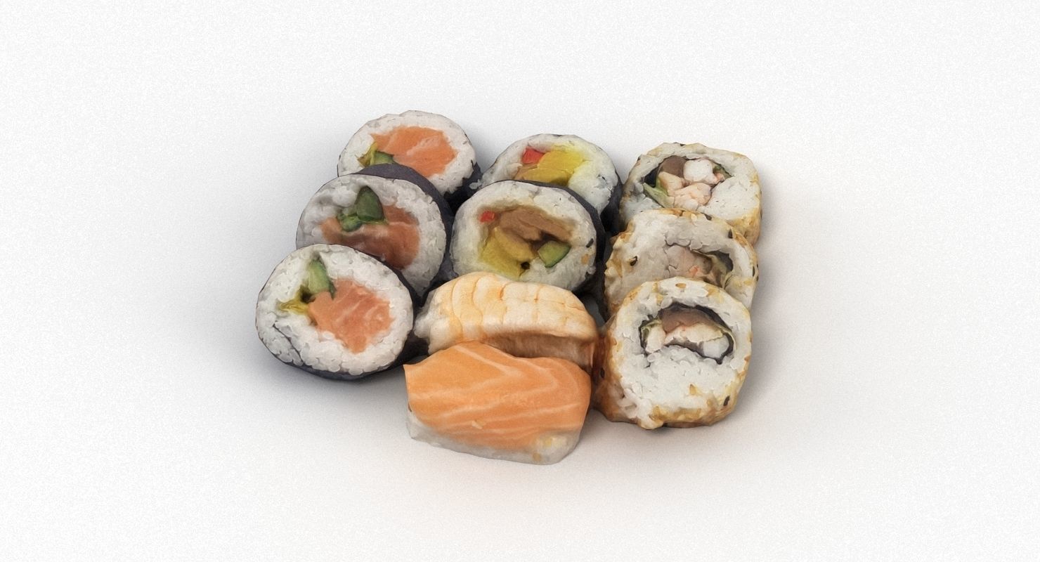 Sushi japanese 3D model_4