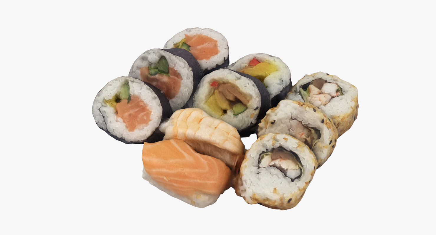 Sushi japanese 3D model_10