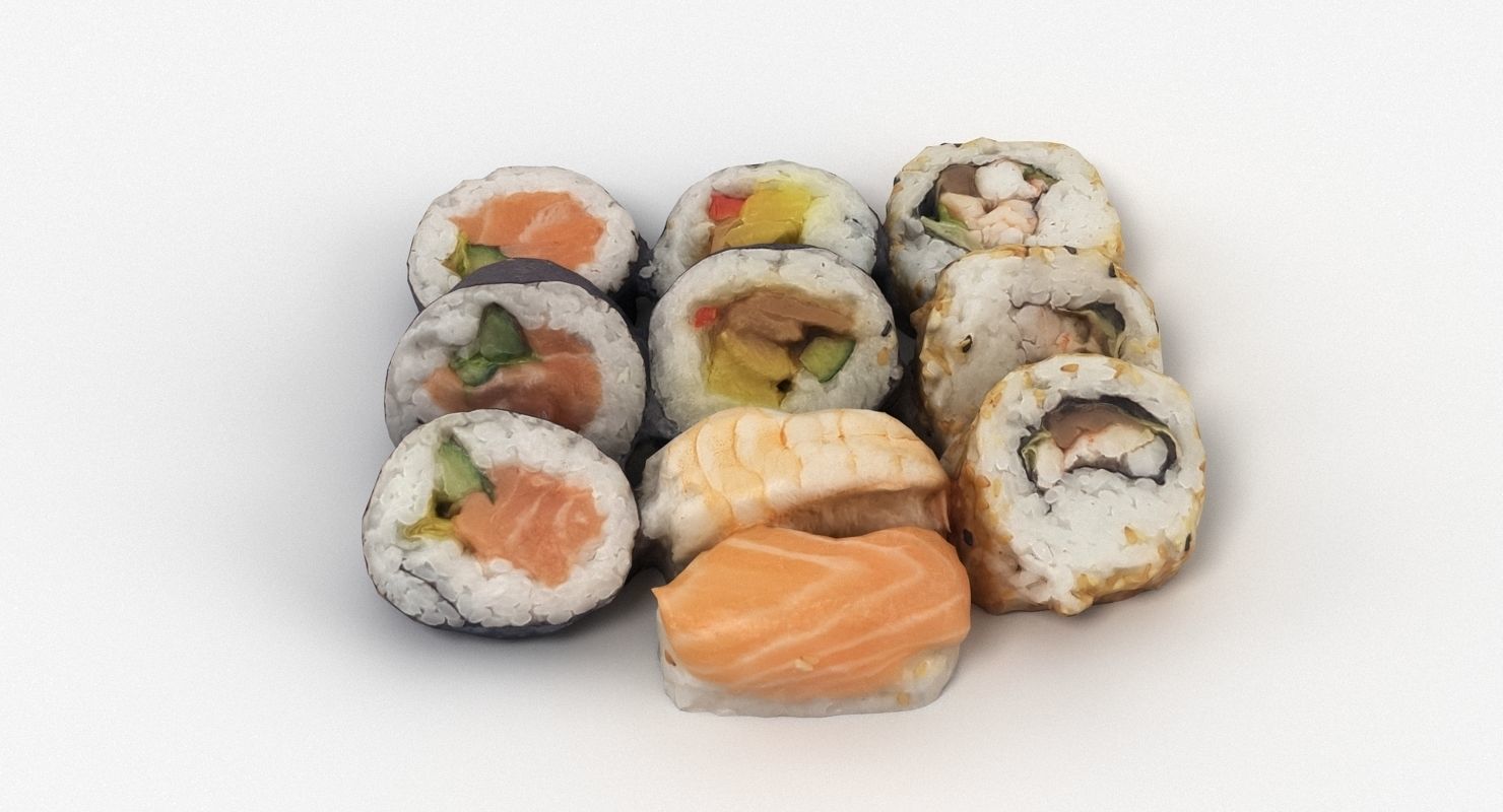 Sushi japanese 3D model_5