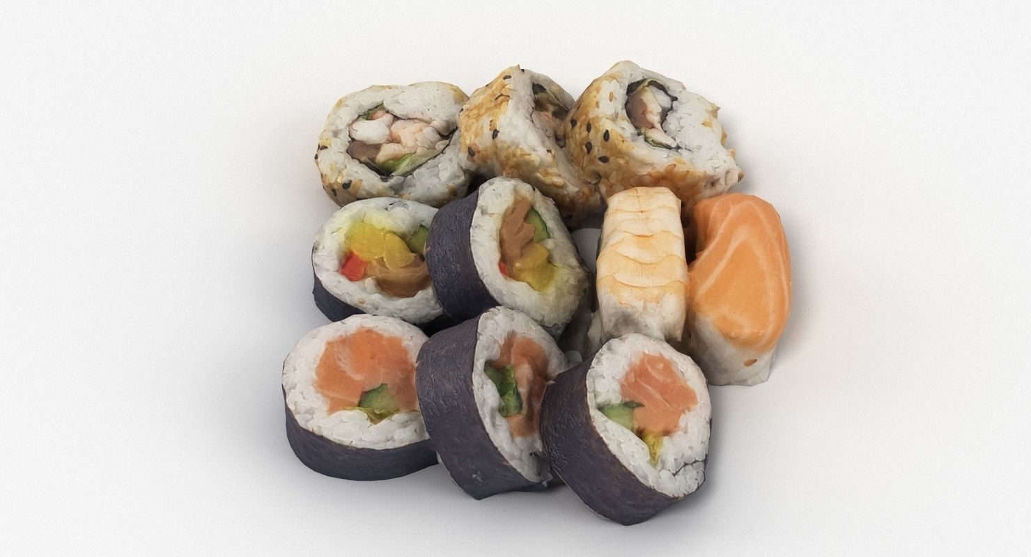 Sushi japanese 3D model_2