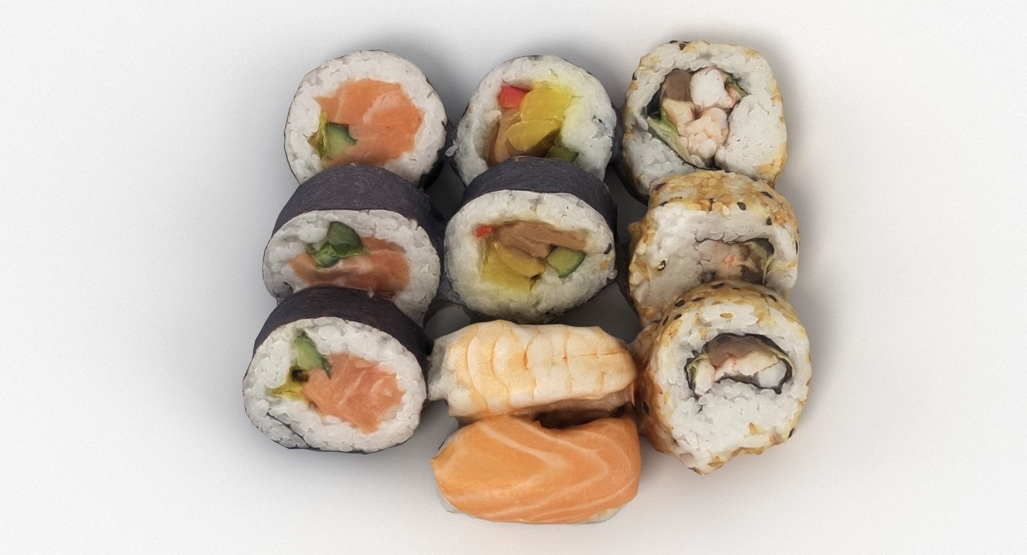 Sushi japanese 3D model_6