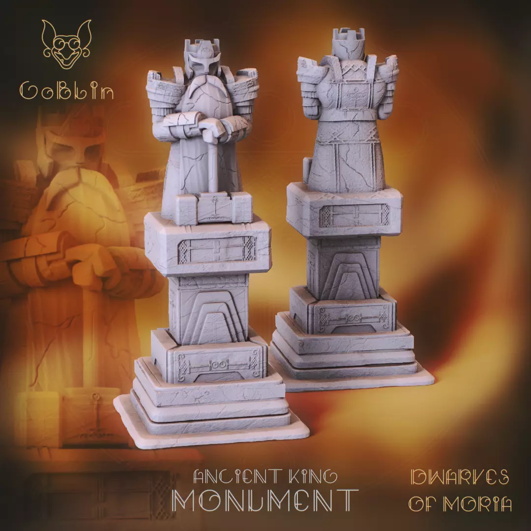 Ancient King Monument - Dwarfs of Moria 3D print model_0
