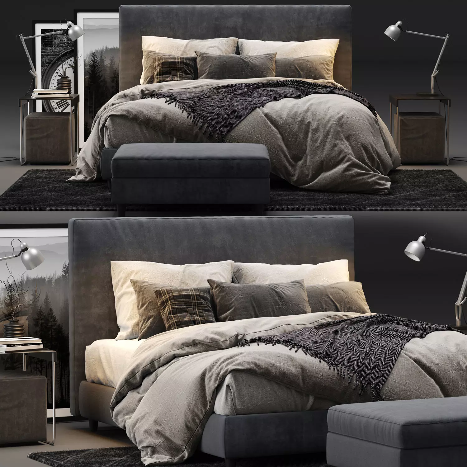 Dunvik Bed Set 3D model