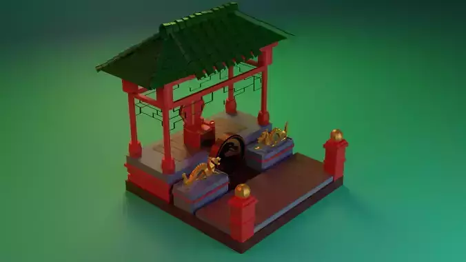 Mortal Kombat Low-poly 3D model
