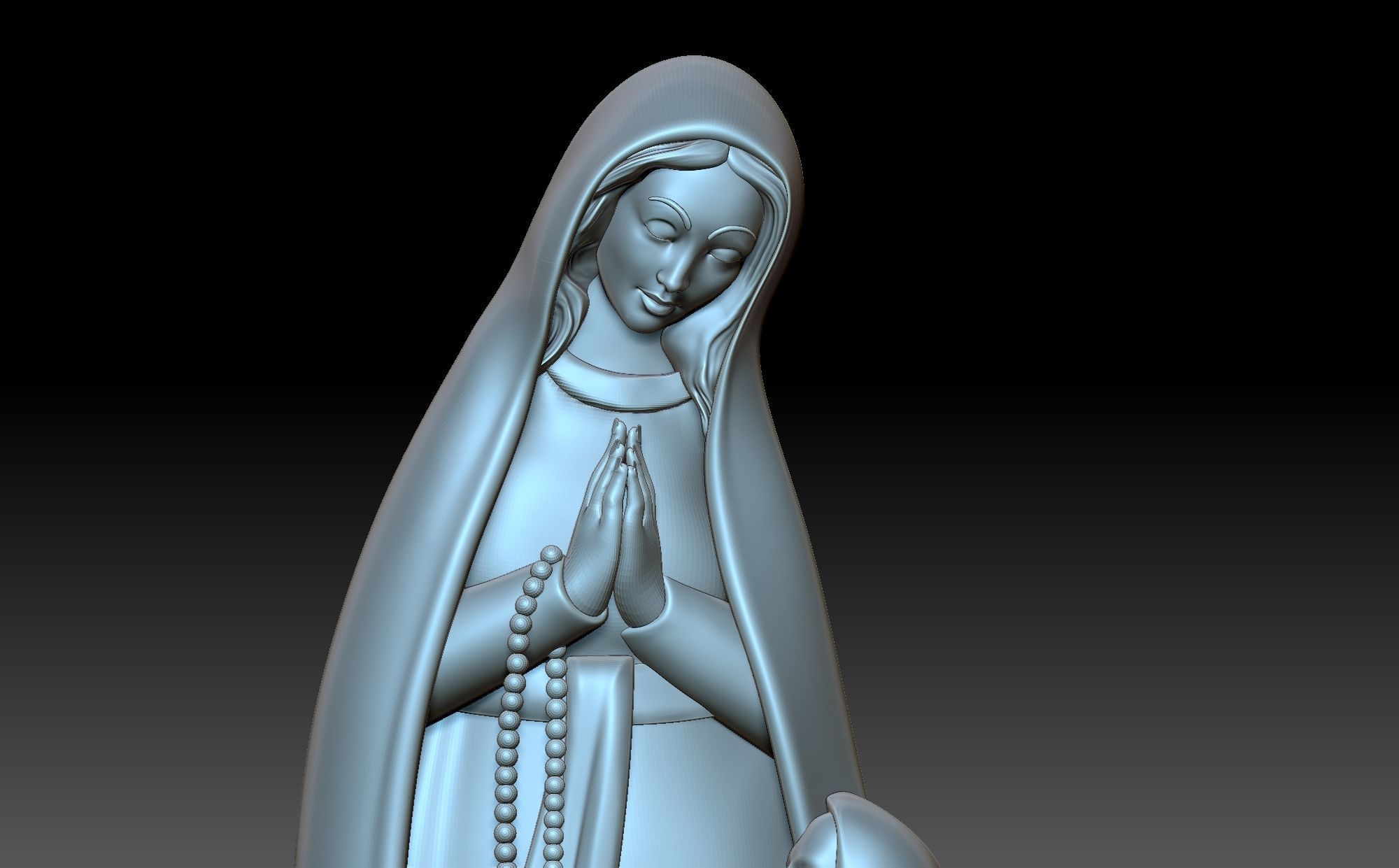 Madonna di lourds 3D print model_9