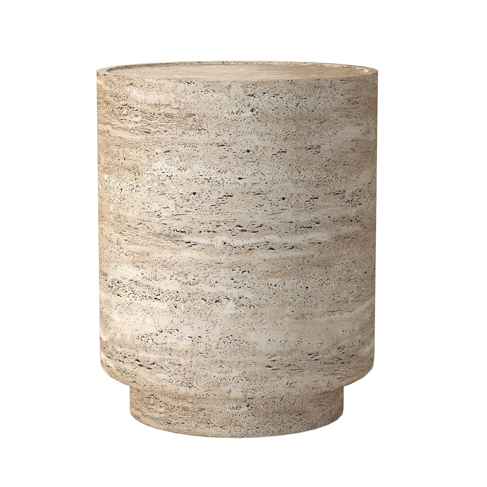 VITOLO CARVED ROUND SIDE TABLE 3D model_6