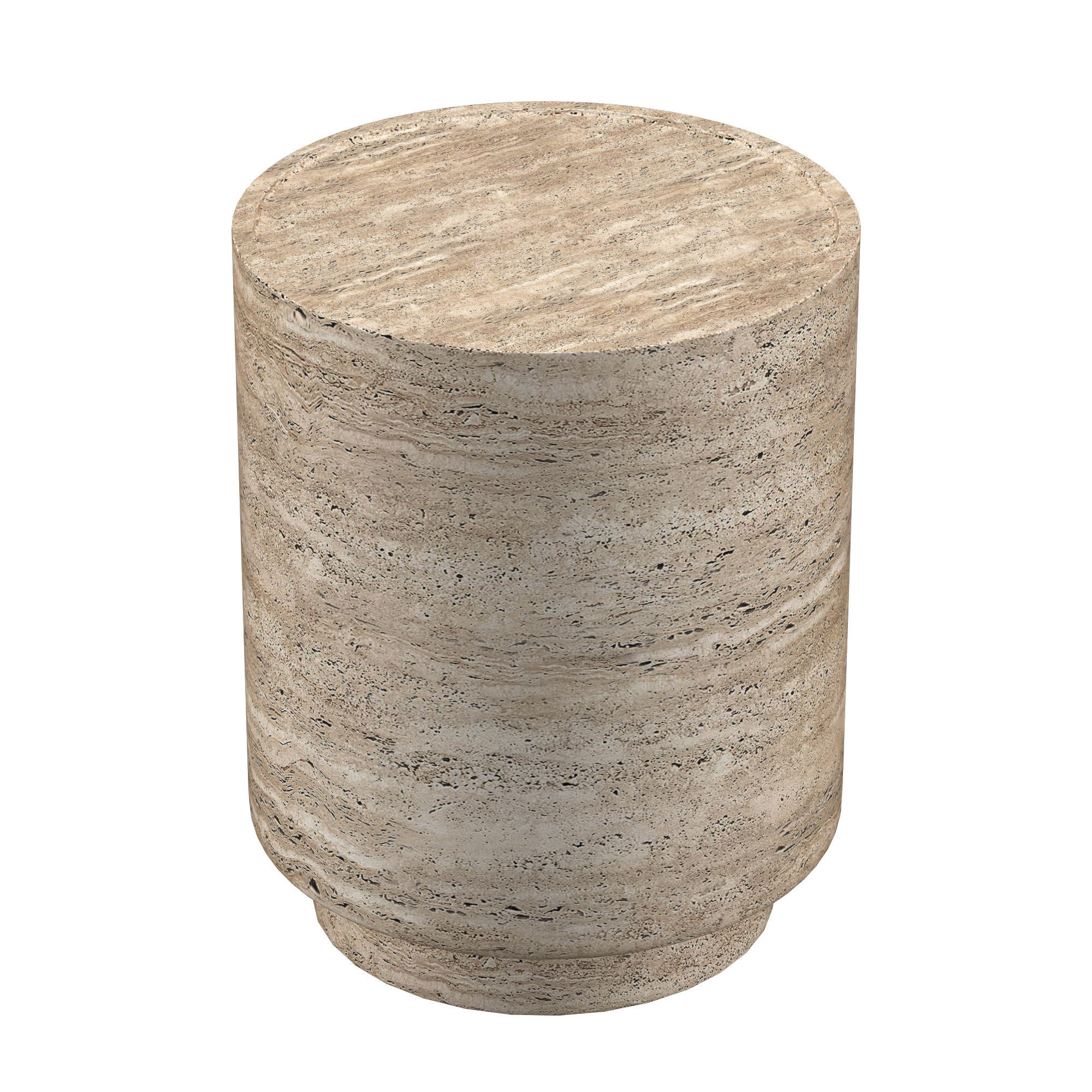 VITOLO CARVED ROUND SIDE TABLE 3D model_4