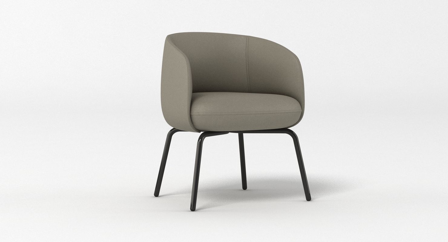 PlusHalle Low Nest Chair 3D model_3