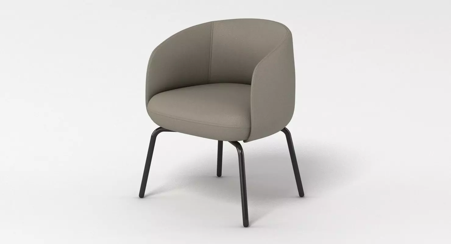 PlusHalle Low Nest Chair 3D model_0