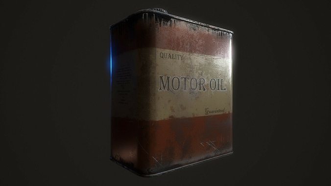 Motor Oil Canister Game Prop for FREE Free low-poly 3D model