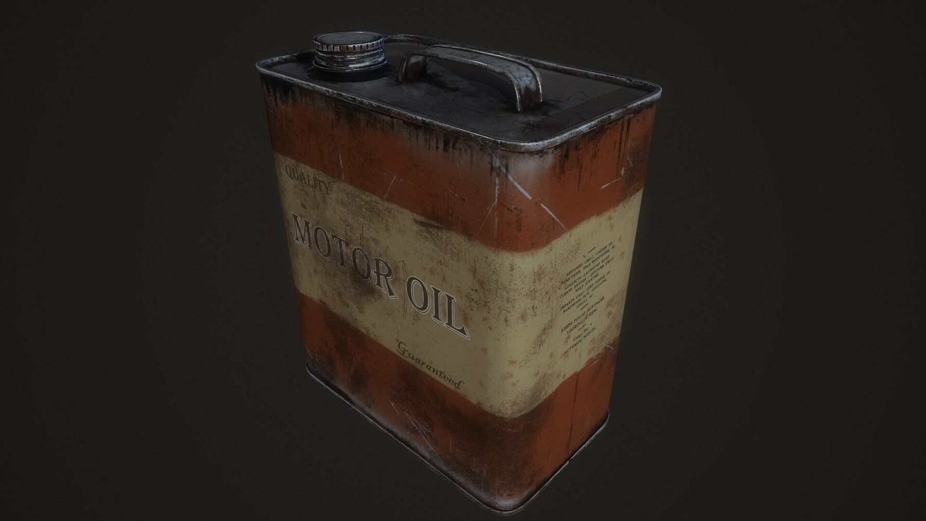 Motor Oil Canister Game Prop for FREE Free low-poly 3D model_3