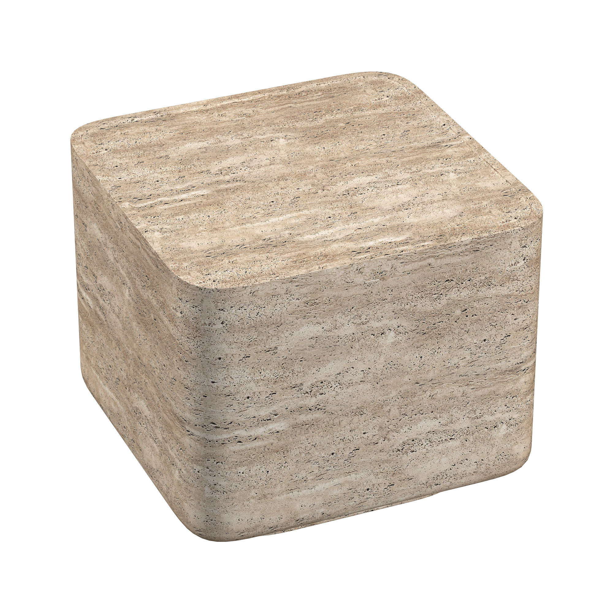 VITOLO CARVED SQUARE SIDE TABLE 3D model_2