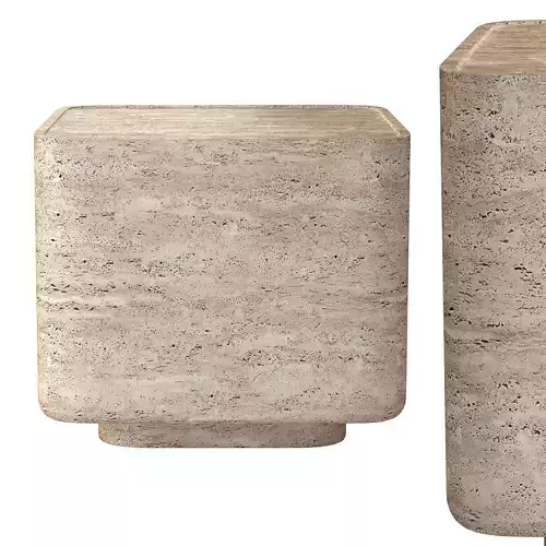 VITOLO CARVED SQUARE SIDE TABLE