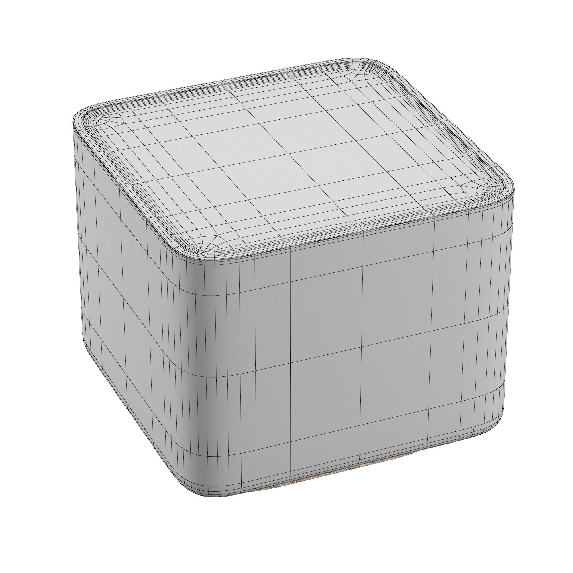 VITOLO CARVED SQUARE SIDE TABLE 3D model_7