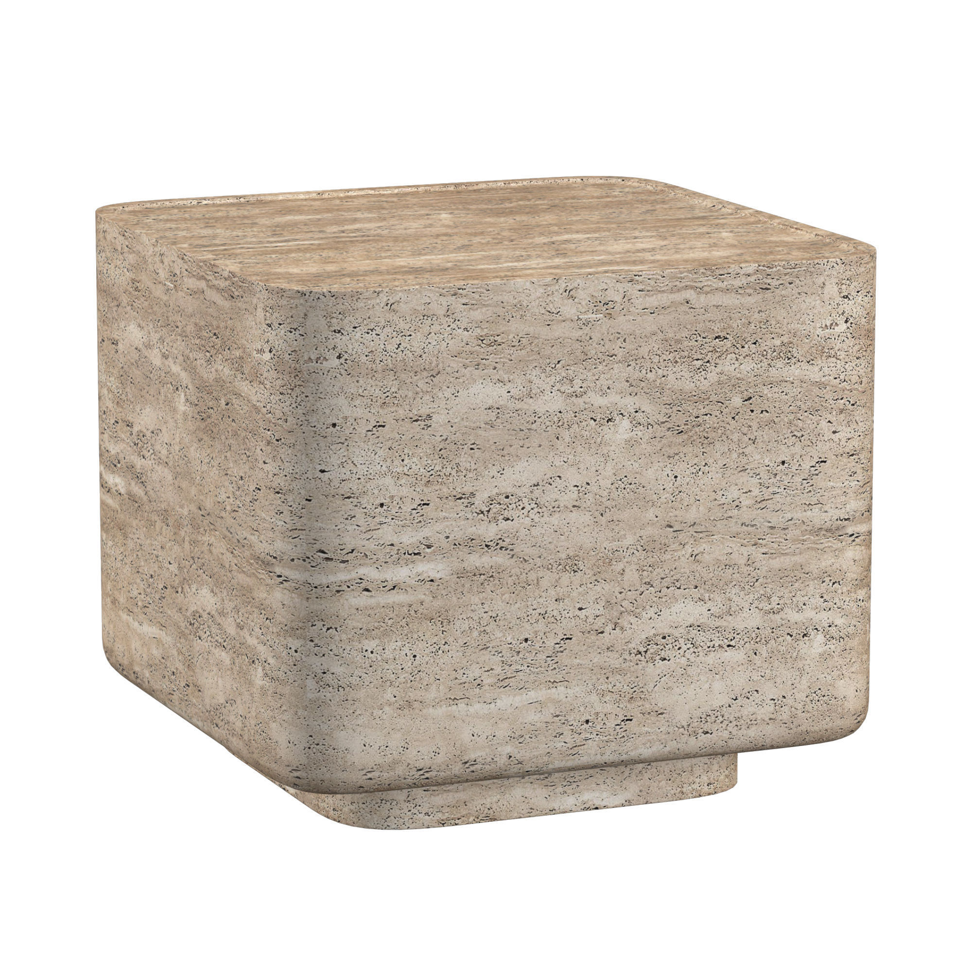 VITOLO CARVED SQUARE SIDE TABLE 3D model_6