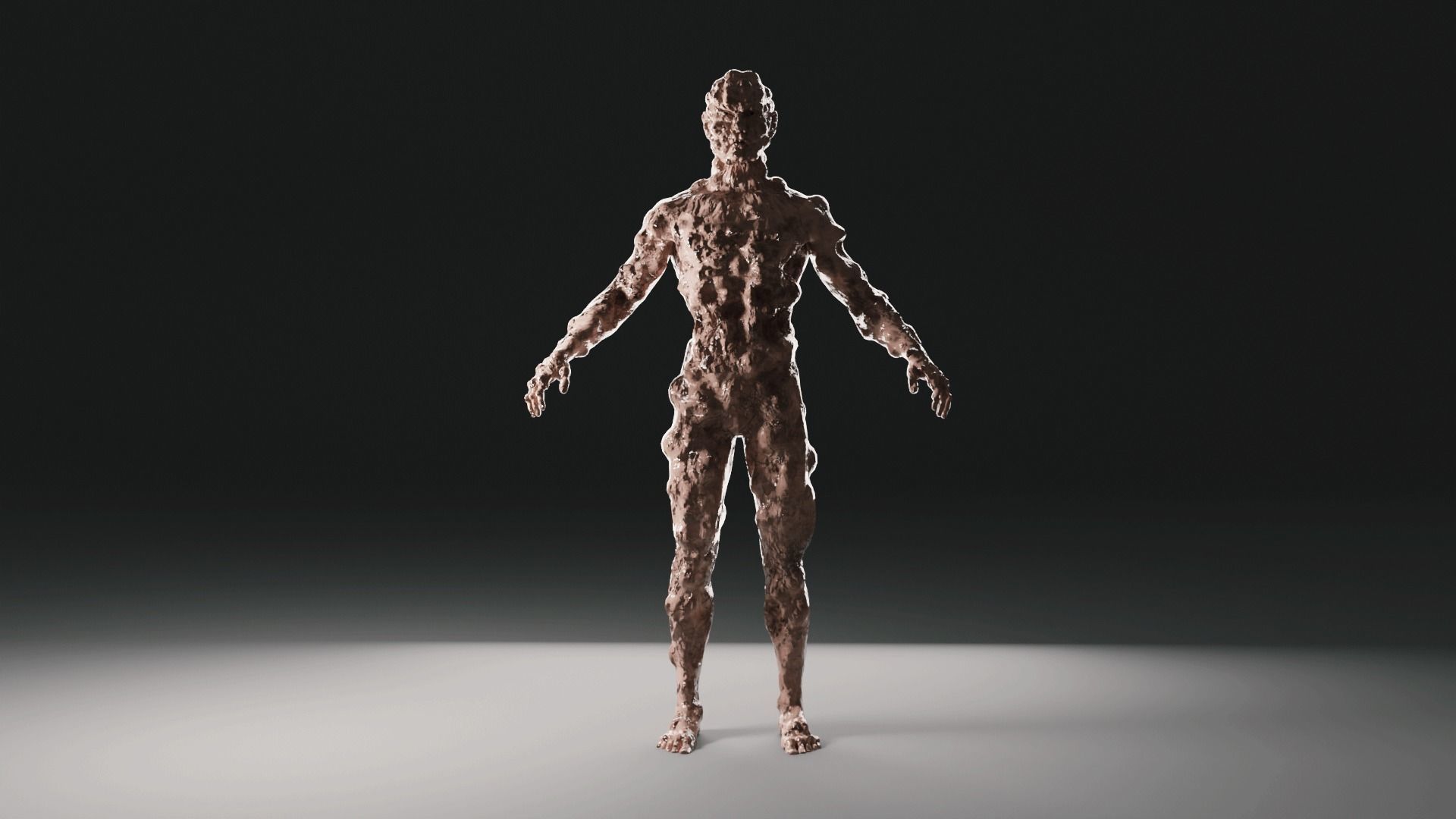 Animated Zombie - infected - PBR Low-poly 3D model_7