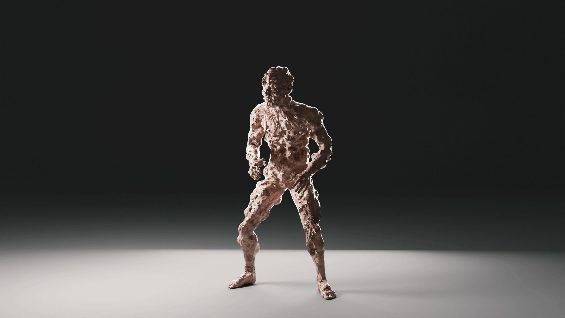 Animated Zombie - infected - PBR Low-poly 3D model_4