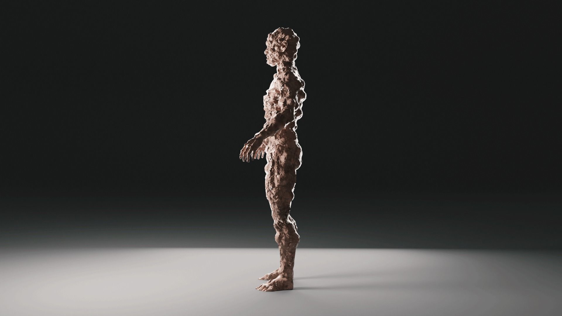 Animated Zombie - infected - PBR Low-poly 3D model_9