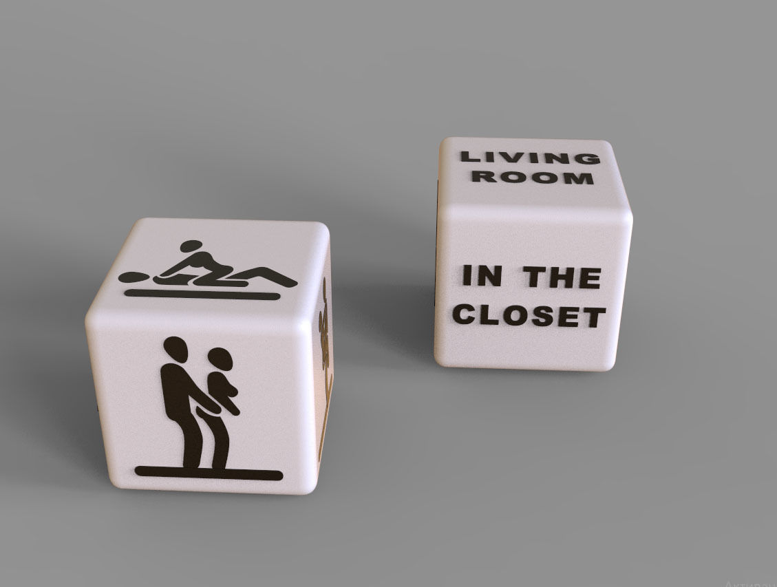 dice toy 3D print model_5