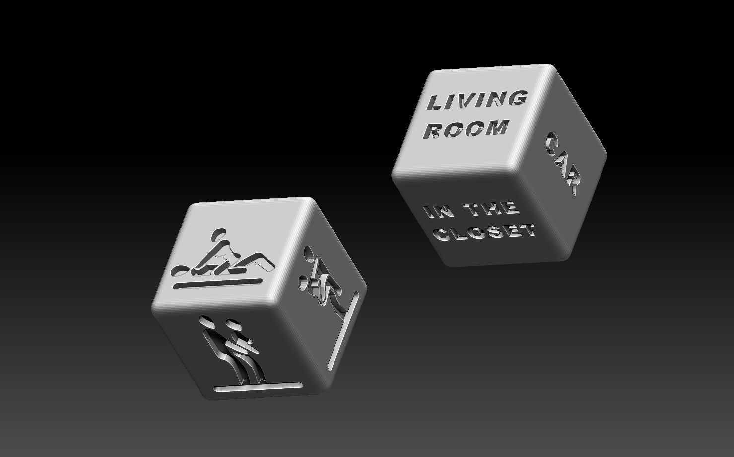 dice toy 3D print model_11