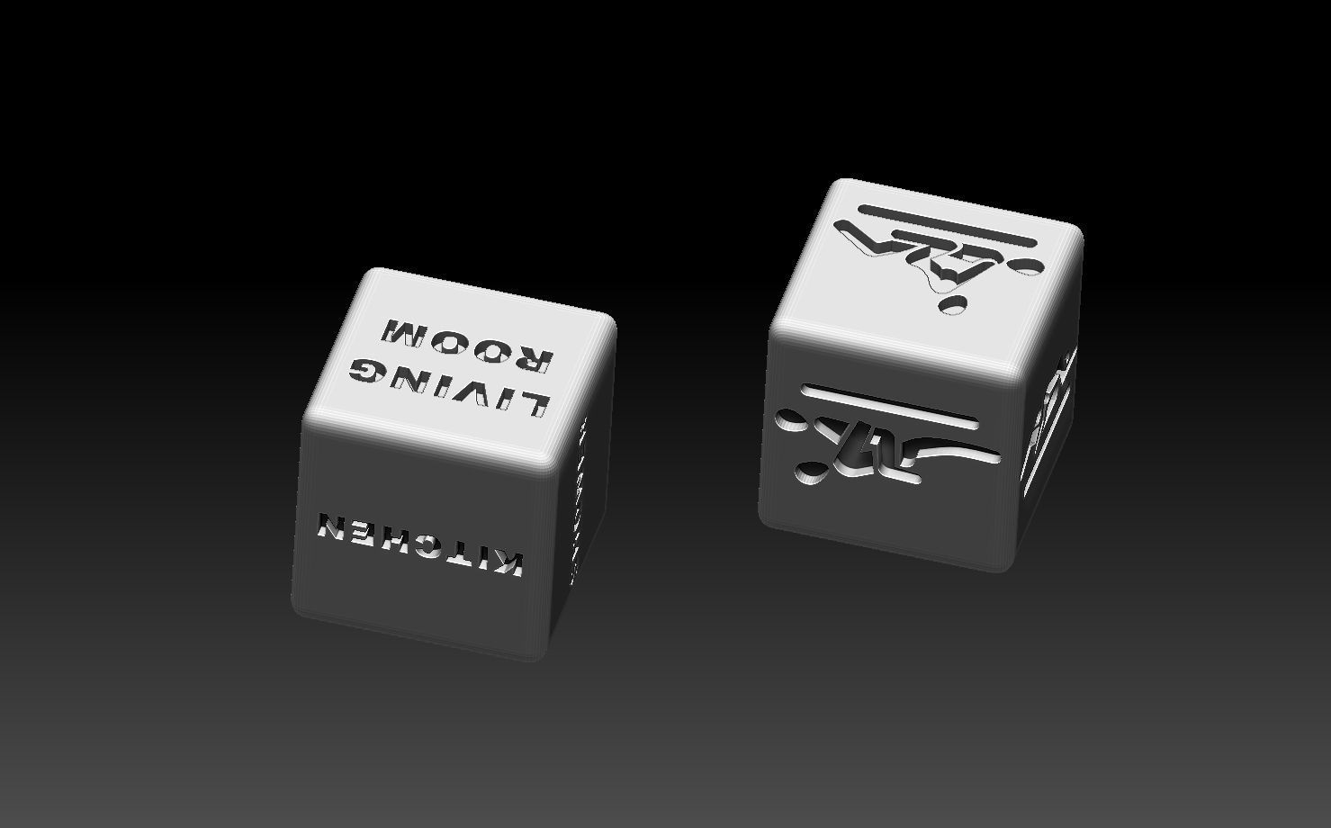 dice toy 3D print model_10