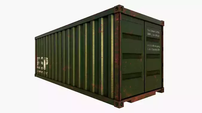 ship container green 
