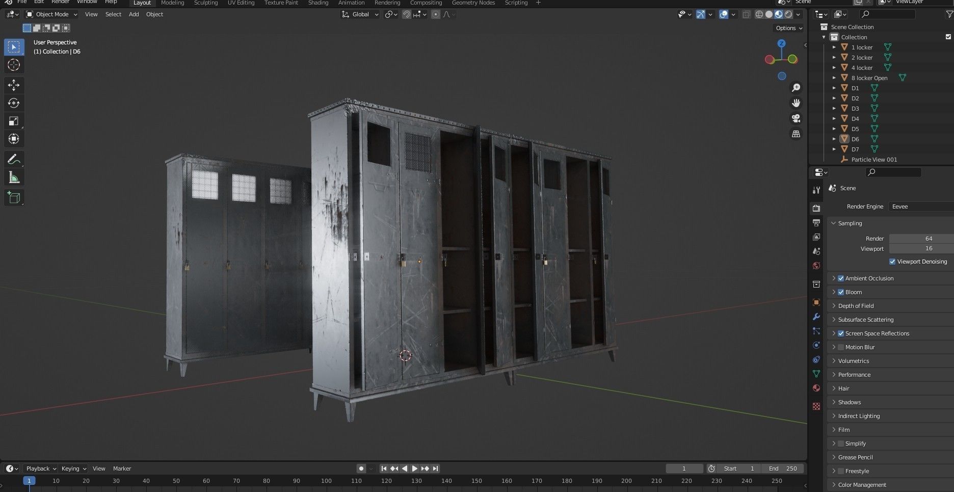 Military Locker Pack 2 Low-poly 3D model_24
