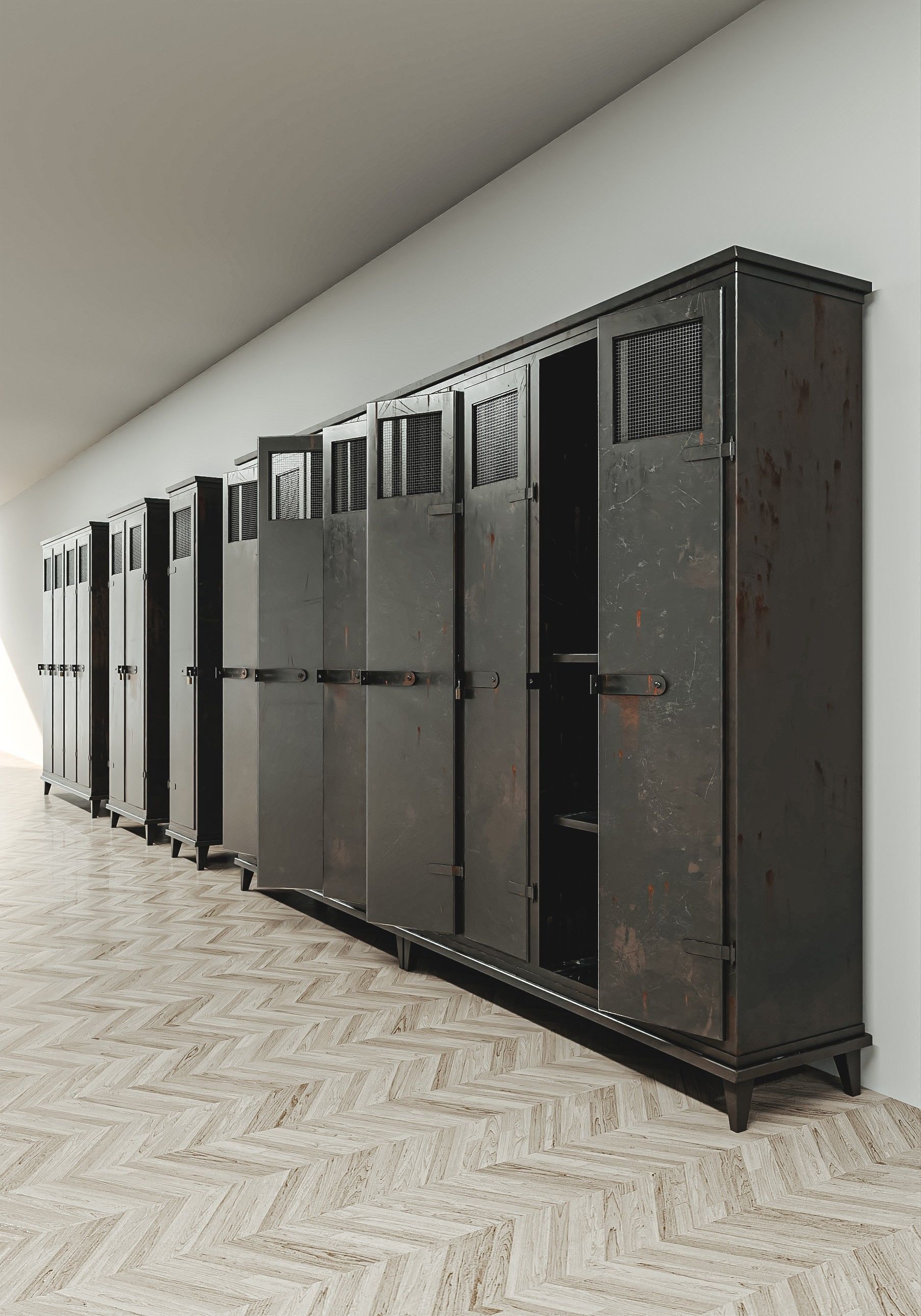 Military Locker Pack 2 Low-poly 3D model_2