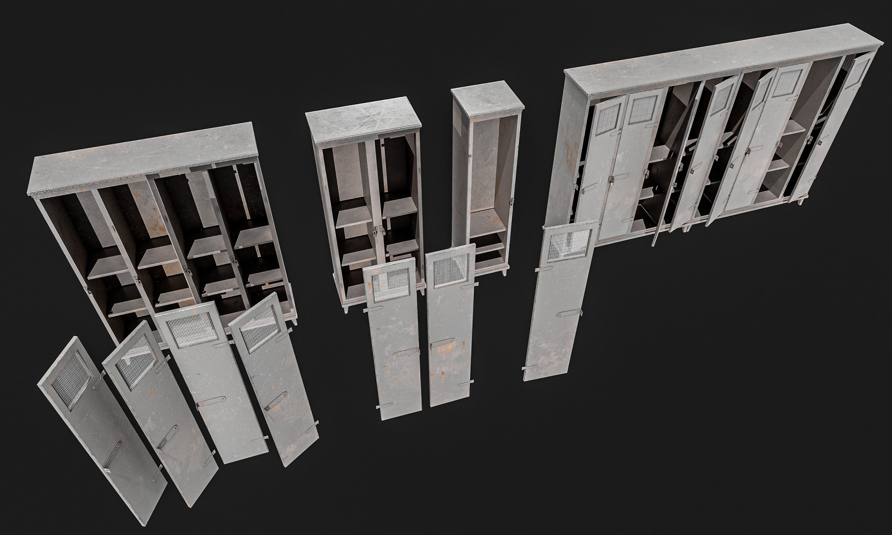 Military Locker Pack 2 Low-poly 3D model_23