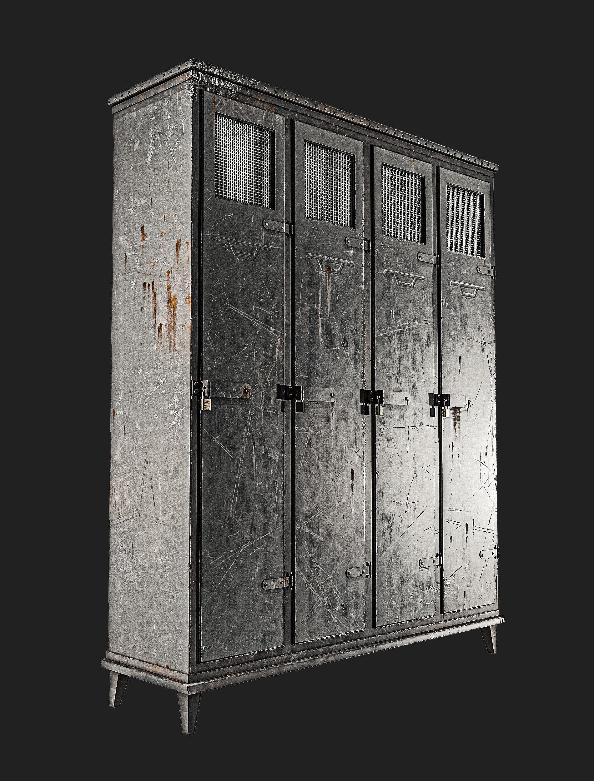 Military Locker Pack 2 Low-poly 3D model_22