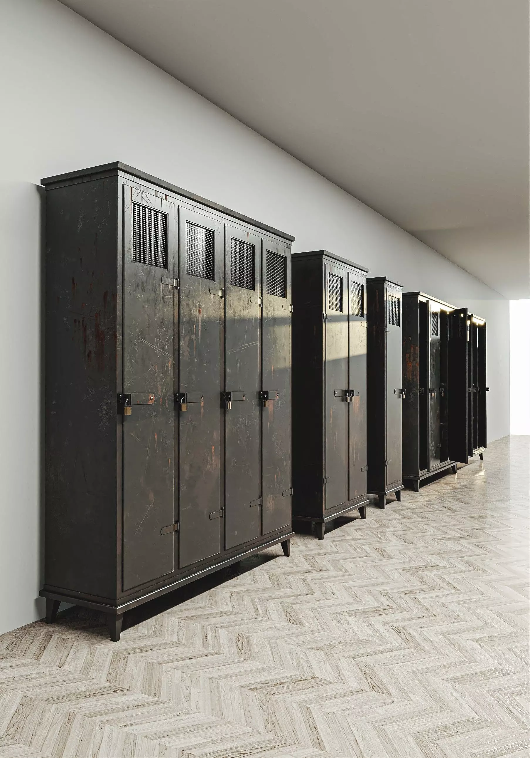 Military Locker Pack 2 Low-poly 3D model_0