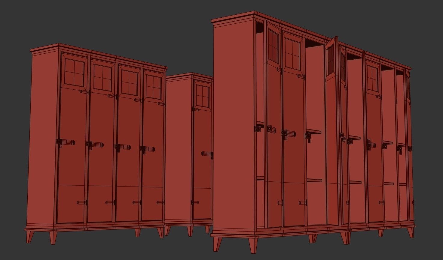 Military Locker Pack 2 Low-poly 3D model_27