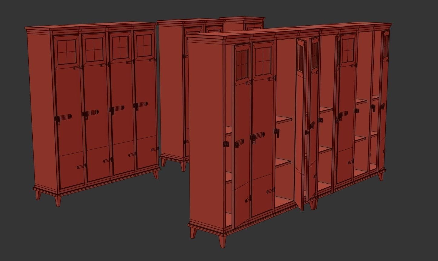Military Locker Pack 2 Low-poly 3D model_26