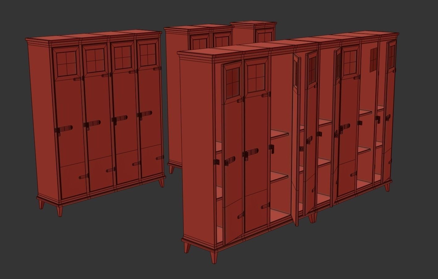 Military Locker Pack 2 Low-poly 3D model_25