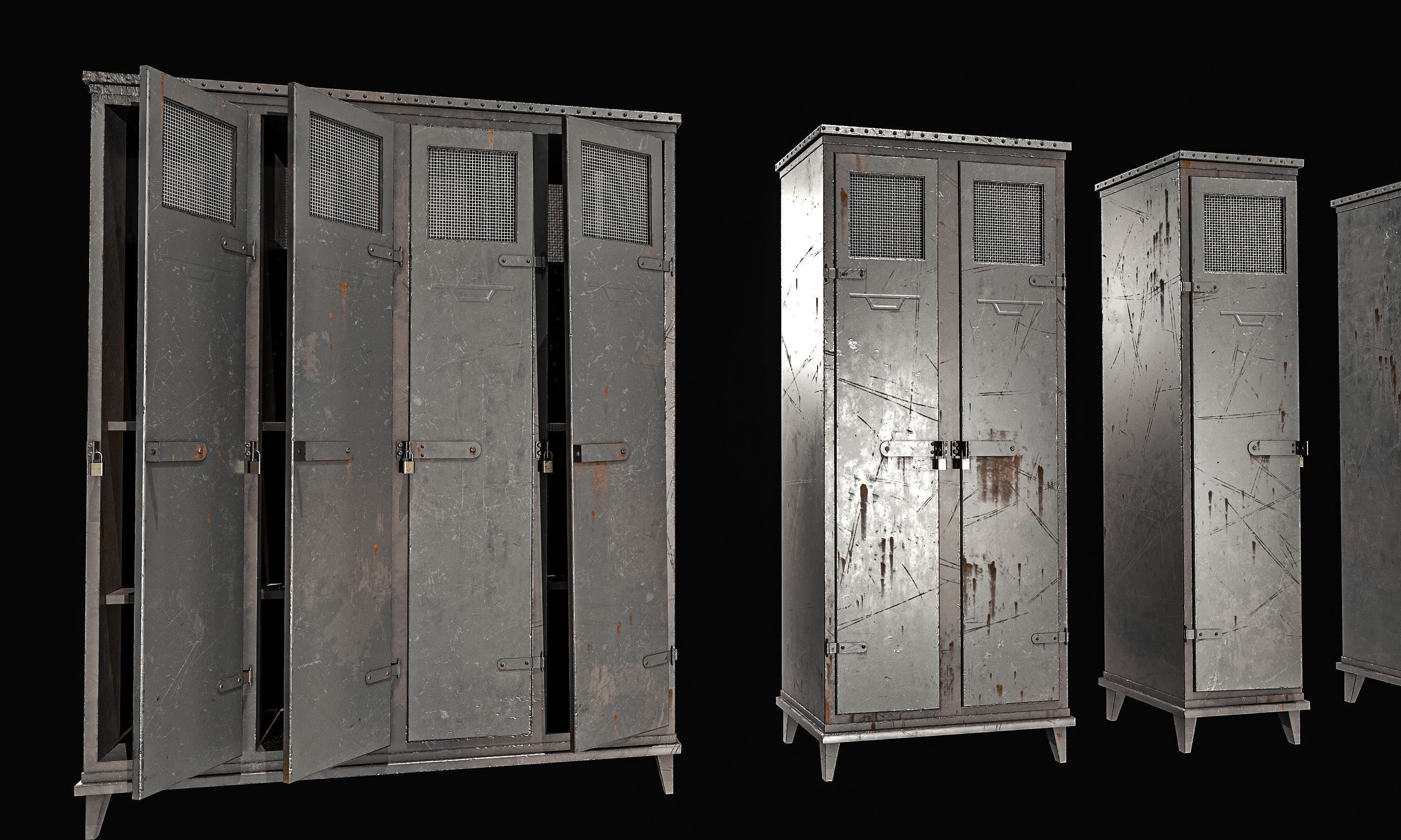 Military Locker Pack 2 Low-poly 3D model_21