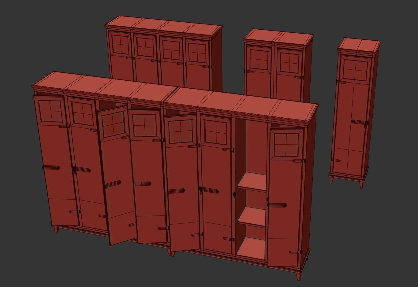Military Locker Pack 2 Low-poly 3D model_28
