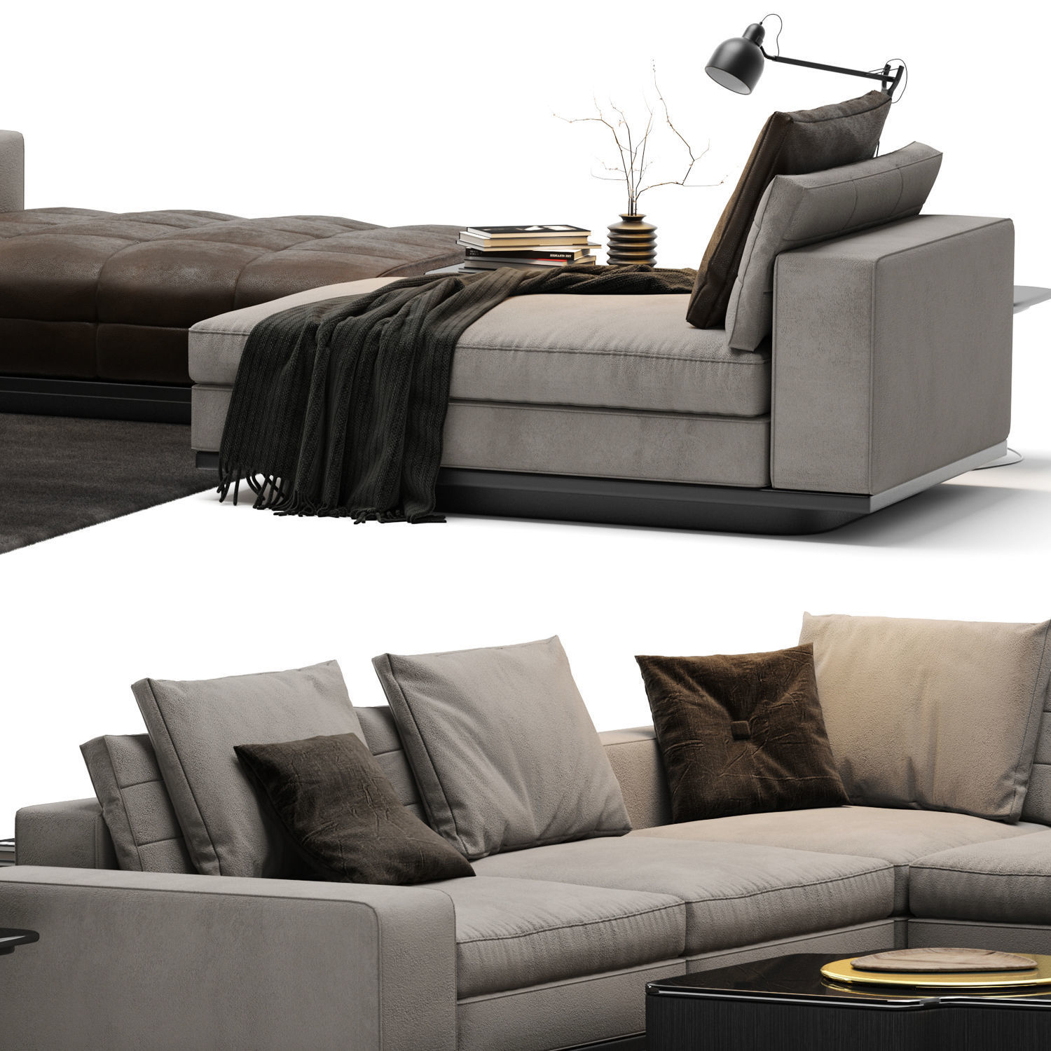 Lawrence Sofa Set 3D model_2