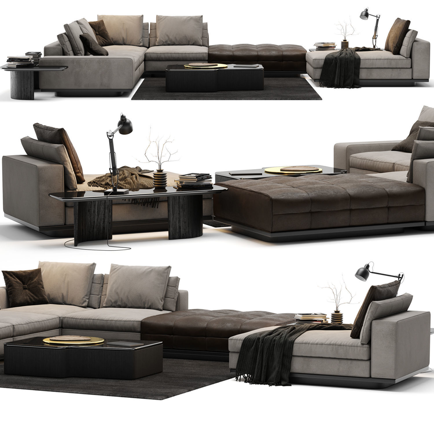 Lawrence Sofa Set 3D model_1