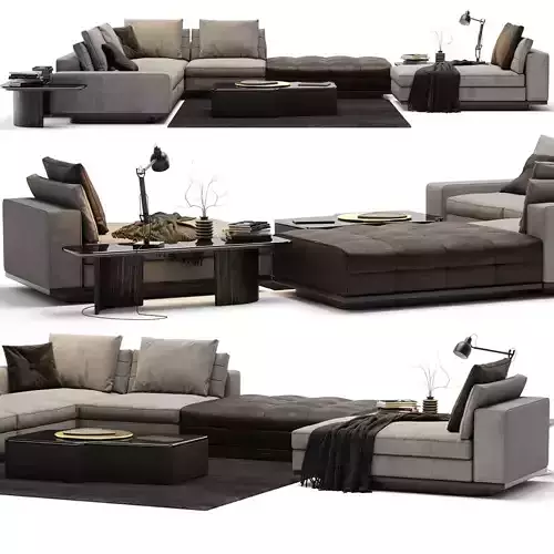 Lawrence Sofa Set 3D model