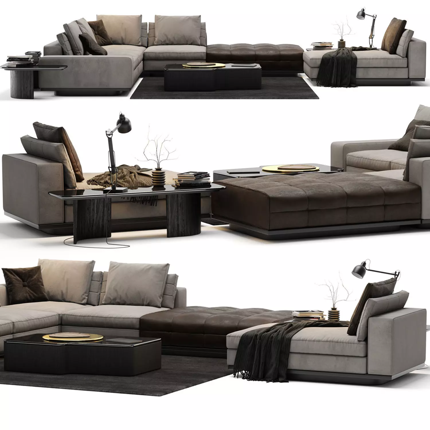 Lawrence Sofa Set 3D model_0