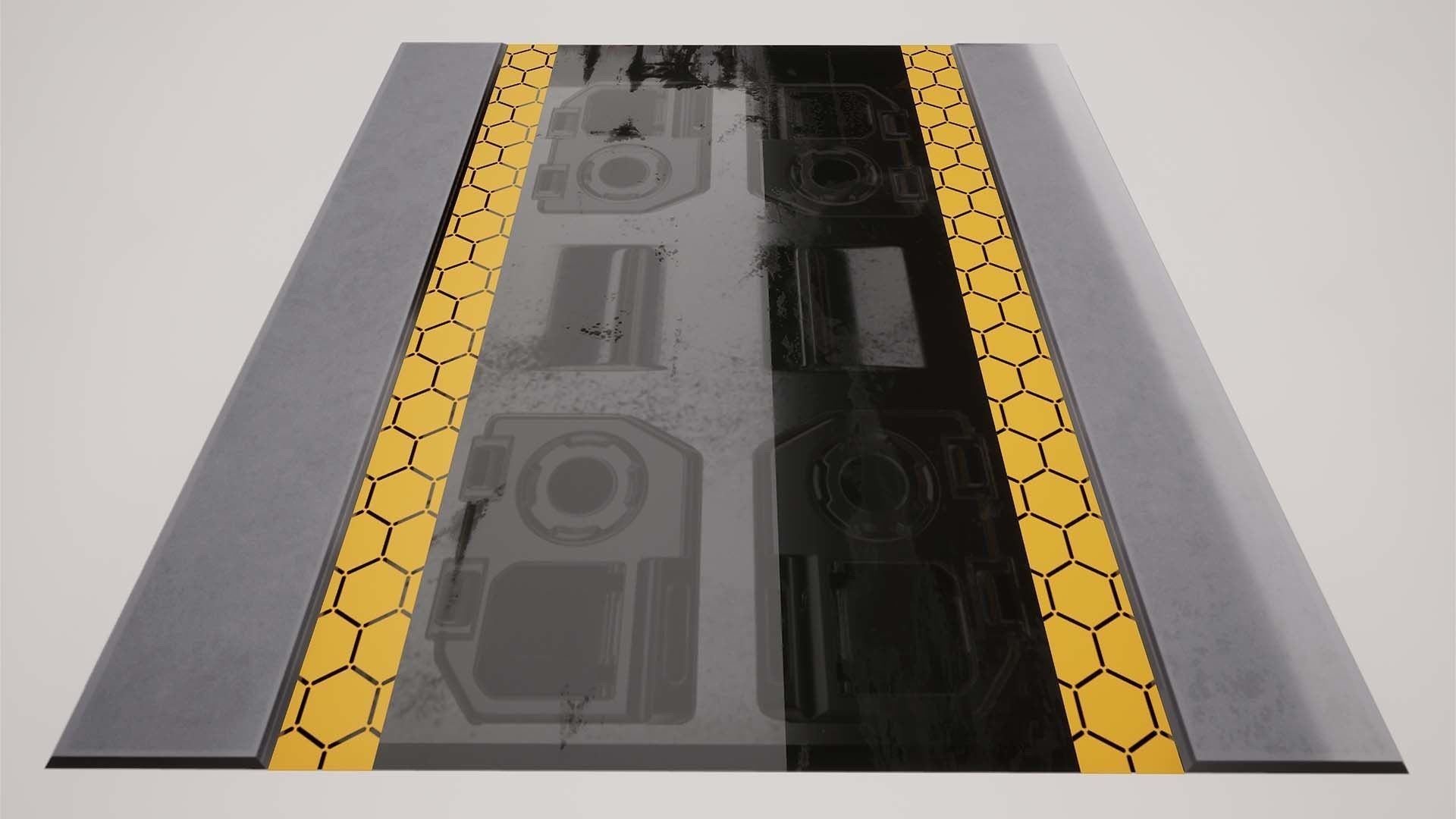 Modular Sci-Fi corridor vol 1 no texture  Low-poly 3D model_19