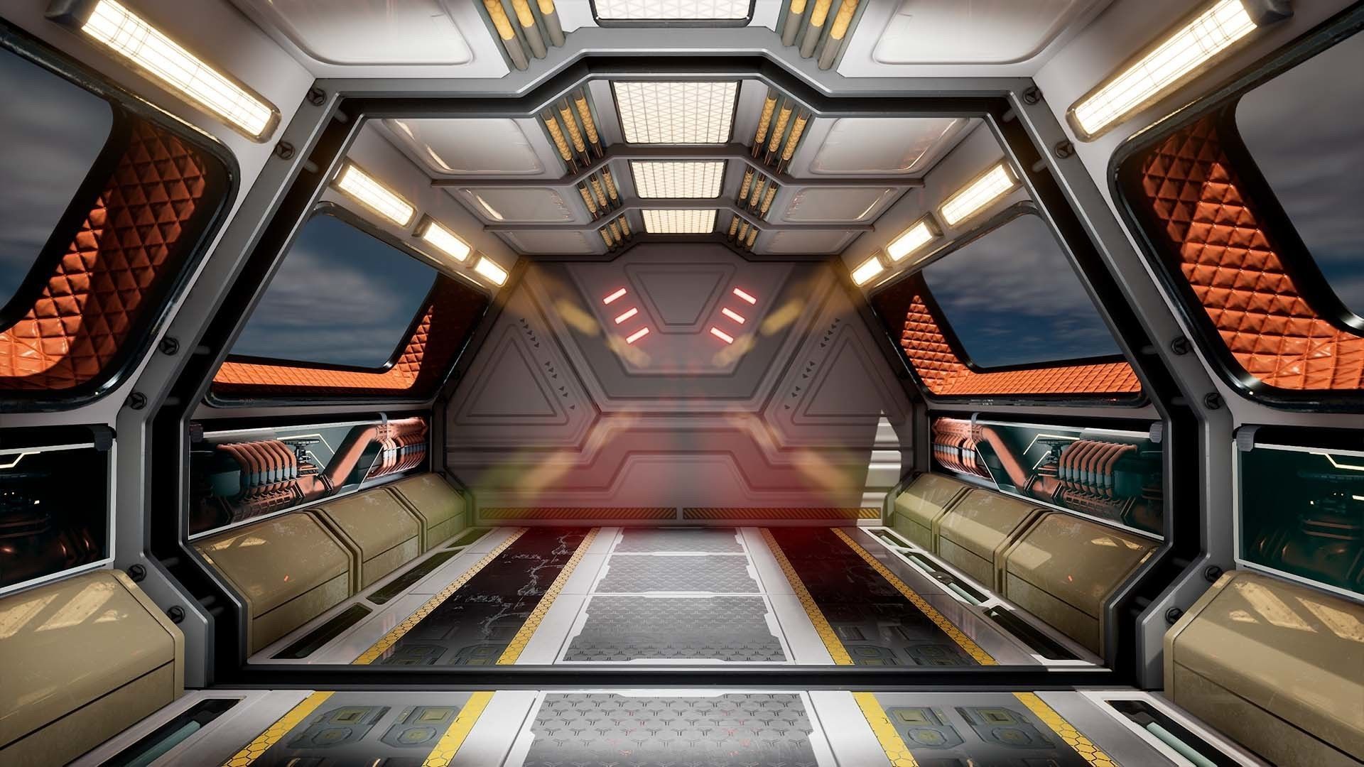 Modular Sci-Fi corridor vol 1 no texture  Low-poly 3D model_7