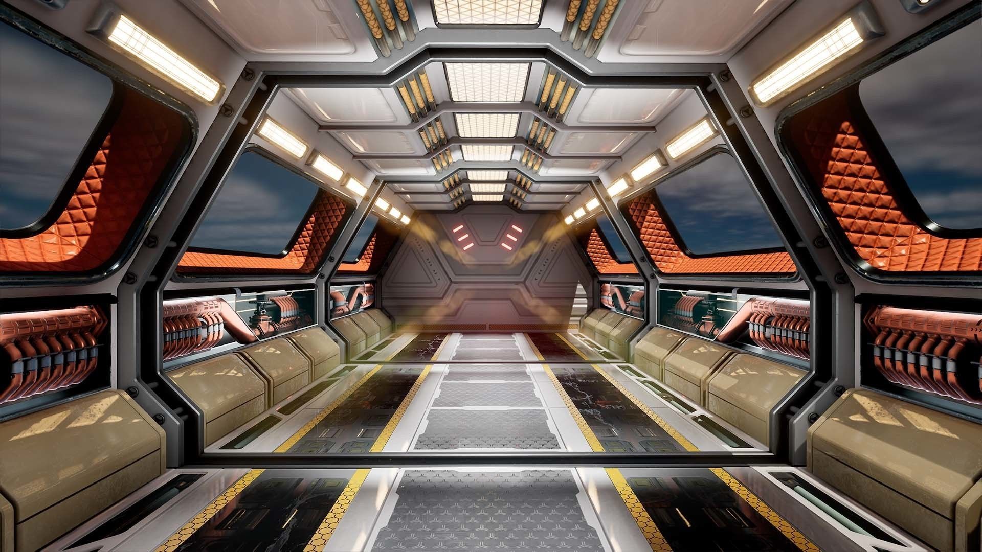 Modular Sci-Fi corridor vol 1 no texture  Low-poly 3D model_8